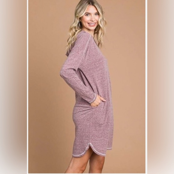 Culture code Tunic full Hooded dress side pockets pockets XL, NWT laguen Comfort - Picture 3 of 6